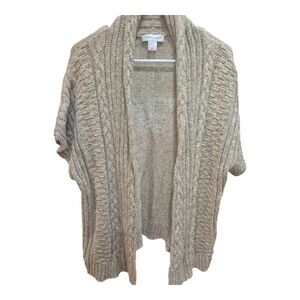 Christopher & Banks Cable Knit Cardigan - Beige X Large